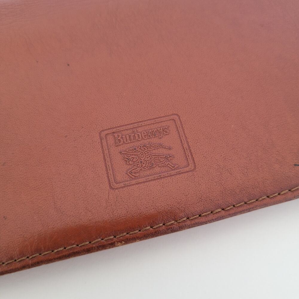 Burberry Leather Wallet Brown Clutch Logo Large Nova Designer Vintage Slim - Picture 13 of 14